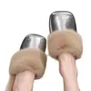 Pantuflas de felpa de moda con cabeza de gato para mujer, para usar en exteriores, nuevo estilo de invierno 2026, antideslizantes, forradas de felpa, cálidas, pantuflas casuales de algodón