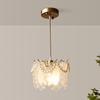 Francês Pearl Light Luxo Pequeno Candelabro Corredor Corredor Varanda Pós-moderna Romântico Quente Candeeiro de Teto de Vidro