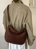Bolso de Felpa Gamuza Mate Color Sólido para Mujer 2026 Otoño/Invierno Nuevo Bolso de Hombro Simple Retro Bolso Cruzado Casual para Viaje
