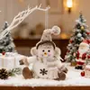 Corona Ming, decoración navideña, anciano, muñeco de nieve, alce, muñeca de punto de patas cortas, adornos de Rudolph, muñeco de duende enano
