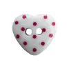 Botones Corazón de Lunares Rosas para Cárdigans, Suéteres, Camisas, Ropa de Muñecas DIY, Botones BJD, Decoraciones para Camisas y Accesorios para Zuecos