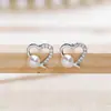 Pendientes de Perlas de Agua Dulce Naturales de Zhuji, Forma de Corazón, Gama Alta, Pendientes de Perlas Simples y Elegantes, Nuevo al por Mayor