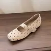 Sapatos Mary Jane de Ballet Quadrados com Bolinhas 2026, Novo Estilo Outono 2026, Visual Jovem, Sapatos Femininos que Aumentam a Altura