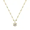 Colar Simples de Prata de Lei S925 com Seis Garras e Diamante Único Feminino Levemente Luxuoso Pingente de Alta Qualidade Design de Nicho Corrente para Clavícula Estilo Frio