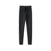 Outono e Inverno Nova Roupa Exterior Calças Femininas Elásticas Listradas, Calças Boot em Caxemira Tricotada, Calças Soltas Drapeadas de Cintura Alta