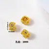 Acessórios de cristal DIY para pulseiras, contas espaçadoras douradas com areia, materiais para joias banhados a ouro cobre e acessórios de cordão feitos à mão