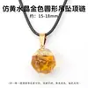 Jingdong Joias Cristal Natural Pedra Olho de Tigre Coluna Hexagonal Pontiaguda Dupla Colar de Arame Meninas Verão Colar de Alto Nível
