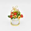 Soporte de flores chapado en oro de estilo nórdico, maceta de flores artificiales, decoración del hogar, adornos, regalos, arte floral para eventos transfronterizos.