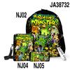 Meus monstros cantantes show de monstros mochila de três peças mochila de estudante mochila mochila estojo