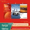 Calendário Doméstico de Folha de Ouro 2026 Ano do Cavalo Personalizado com o Caractere para Bênção, Calendário Promocional, Calendário Semanal, Disponível para Pequenas Quantidades de Tags Penduradas, Calendário Amarelo Atacado