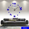 Pájaro hojas reloj de pared extragrande sala de estar silencioso arte DIY reloj moderno creativo reloj romano