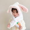 Bufanda Padre-Hijo Linda Gorro de Oso Bufanda Todo en Uno Conjunto de Dos Piezas de Invierno para Mujer Bufanda Cálida Mono Estilo Coreano