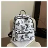 Mochila de Gran Capacidad con Estampado de Lazo de Moda 2025 Nuevo Estilo Coreano Bloqueo de Color Fresco Bolsa de Viaje para Estudiante