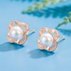 Semana Romântica S925 Brincos de Agulha de Prata Brincos Femininos Brincos Estilo Mori Elegante 520 Presente de Dia dos Namorados para Namorada