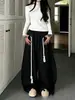 Pantalones deportivos casuales de primavera y otoño para mujer, superventas transfronterizos, versátiles, holgados, modernos, de calle, pierna ancha, con cordón, marca de moda al por mayor