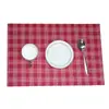 Estilo europeu poliéster impermeável placemat antiderrapante Western placemat doméstico xadrez isolado mesa de jantar de duas cores tapete transfronteiriço atacado