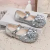 Zapatos de Princesa Brillantes de Cristal para Niñas Estilo Nuevo Zapatos para Bebés de Suela Suave Zapatos de Vestir para Actuación Infantil Zapatos Mary Jane con Pedrería