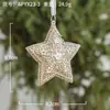Nuevo Suministro de Amazon de Decoraciones Navideñas, Copos de Nieve Blancos, Colgantes de Árbol de Estrella de Cinco Puntas Tridimensionales, Arreglos de Escena de Nieve
