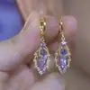 Novos Brincos de Folha Roxa 2024 Alta Qualidade Luxo Leve Versátil Argola de Orelha Elegante Emagrecimento Facial Celebridade da Internet Brincos Quentes