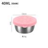 Plato para Condimentos de Acero Inoxidable 304 de 40 ml con Tapa y Sellado a Prueba de Fugas Estilo Picnic al Aire Libre Contenedor Portátil para Salsa