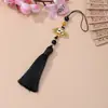 Abanico de Panda de 8 cm con Borlas, Accesorio para Ropa Hanfu, Adorno Colgante para Coche, Decoración de Cintura de Cheongsam, Marcador de Libros, Colgante de Abanico Plegable