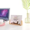 Base de escritorio moderna minimalista para el hogar de madera de haya maciza en forma de U, base para tarjetas de presentación, base de calendario acrílico