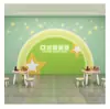Fundo de palco para aula de treinamento de eloquência, pequeno host de fala 3D, papel de parede para decoração de sala de aula de treinamento, instituição de treinamento, sala de aula de transmissão