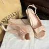 Zapatos de Playa de Cuña con Plataforma Impermeables de Boca de Pez Suela Gruesa de Tacón Alto 2025 Primavera Sandalias Tejidas con Cuerda de Cáñamo y Lazo para Uso en Exteriores