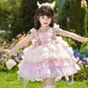 Vestido de Niña Verano 2026 Nuevo Estilo Moda Infantil Lolita Vestido de Verano para Bebé Vestido de Tirantes Princesa