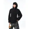 Moletom com capuz patchwork listrado estilo universitário para homens, jaqueta juvenil outonal plus size moderna solta pesada