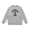 Sudadera de felpa con cuello redondo y estampado de cabeza de mono, marca de moda, nueva para otoño e invierno, moda hip-hop, unisex, INS, transfronteriza