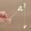 Horquilla de aleación estilo antiguo, nuevo accesorio elegante estilo chino para cheongsam y falda de crin de caballo, horquilla para recogido, accesorio para disfraz antiguo Hanfu, palillo para el pelo, adorno para la cabeza