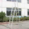Venta Directa del Fabricante Baofu Escalera de Plataforma Plegable de Aleación de Aluminio con Pedales Seguros, Estable y Antideslizante para Uso Doméstico
