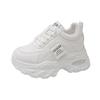 Tênis Dad Shoes Feminino 2025 Novo Modelo de Primavera Tênis Brancos de Malha com Solas Grossas e Aumento de Altura Oculto para Estudantes Tênis Esportivos Casuais