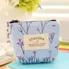 Carteira Porta-moedas para Mulheres, Porta-chaves Mini Portátil, Porta-cartões, Bolsa Pequena de Lona Tecido para Guardar Fones de Ouvido, Bolsa de Pano para Estudantes