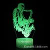 Exclusivo Transfronterizo Serie Estrella Rapper Luz Nocturna 3D Led Colorida Táctil Lámpara de Mesa USB Lámpara Creativa de Regalo