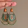 Gancho de Orelha com Franja de Miçangas Gota d'Água com Gotejamento de Óleo Estilo Boho Férias Brincos Retrô Luxo Leve Brincos de Alta Qualidade Atacado