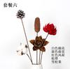 Buquê de Flores Secas Zen para Decoração de Casa Flor de Lótus de Algodão Inserida à Mão Adereços de Buda Decorações Criativas
