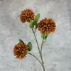 Crisantemo de 3 Cabezas, Crisantemo de Tenis de Mesa, Flor Artificial, Decoración para Bodas y Hogar, Flor Artificial Transfronteriza de Diente de León Adornos al por Mayor