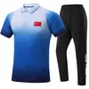 Camiseta Polo de Manga Corta con Solapa del Equipo Chino Shorts Deportivos Traje Deportivo Uniforme de Entrenador de Natación y Fitness para Hombres y Mujeres Uniforme Nacional Personalización