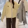 Jaqueta estilo casual, casaco baseball para mulheres, novo modelo primavera e outono 2026, simples e versátil, top cardigã solto e que afina