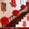 Conjunto de Decoração de Quarto de Casamento, Corrimão de Escada, Hortênsia, Decoração de Casa Rural, Grande Flor Vermelha Celebração de Casamento Suprimentos para Casamento