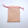 Bolsa de Franela Negra Multitamaño Bolsa Pequeña de Tela Bolsa de Empaque Accesorios para Joyería Bolsa de Tela con Cordón