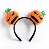 Grampo de cabelo de temperamento transfronteiriço de alto valor, tiara com atmosfera engraçada de fantasma para mulheres, aro simples de cabeça de abóbora de Halloween, acessórios de cabelo