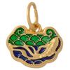 Colgante de aleación con cuentas de yuanbao de oro perforado antiguo Fa Ya hecho a mano, accesorios de joyería de aleación