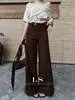 Novos Jeans Femininos Casuais Versáteis de Cintura Alta da Nova Marca LS Black Label Designer Minimalista Outono LS0035 #