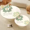 Mantel Floral Impermeable y a Prueba de Aceite, Vidrio Suave de PVC Lavable Redondo para Mesa, Mesa de Comedor Lujosa y de Gama Alta