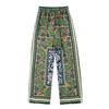 Moda Femenina Europea y Americana Primavera 2022 Todo Fósforo Camisa Estampada para Colgar Estilo Pijama Casual Pantalones Estampados