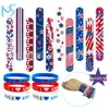 Juego al por mayor de Amazon para el Día de la Independencia Bandera del Día Nacional Americano Collar Gafas Pegatinas de Tatuaje