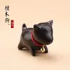 Sândalo Verde Cachorrinho Criativo Fofo Retrô Ébano Escultura em Madeira Zodiaco Criativo Cachorro Enfeites para Casa Presentes para Homens e Mulheres